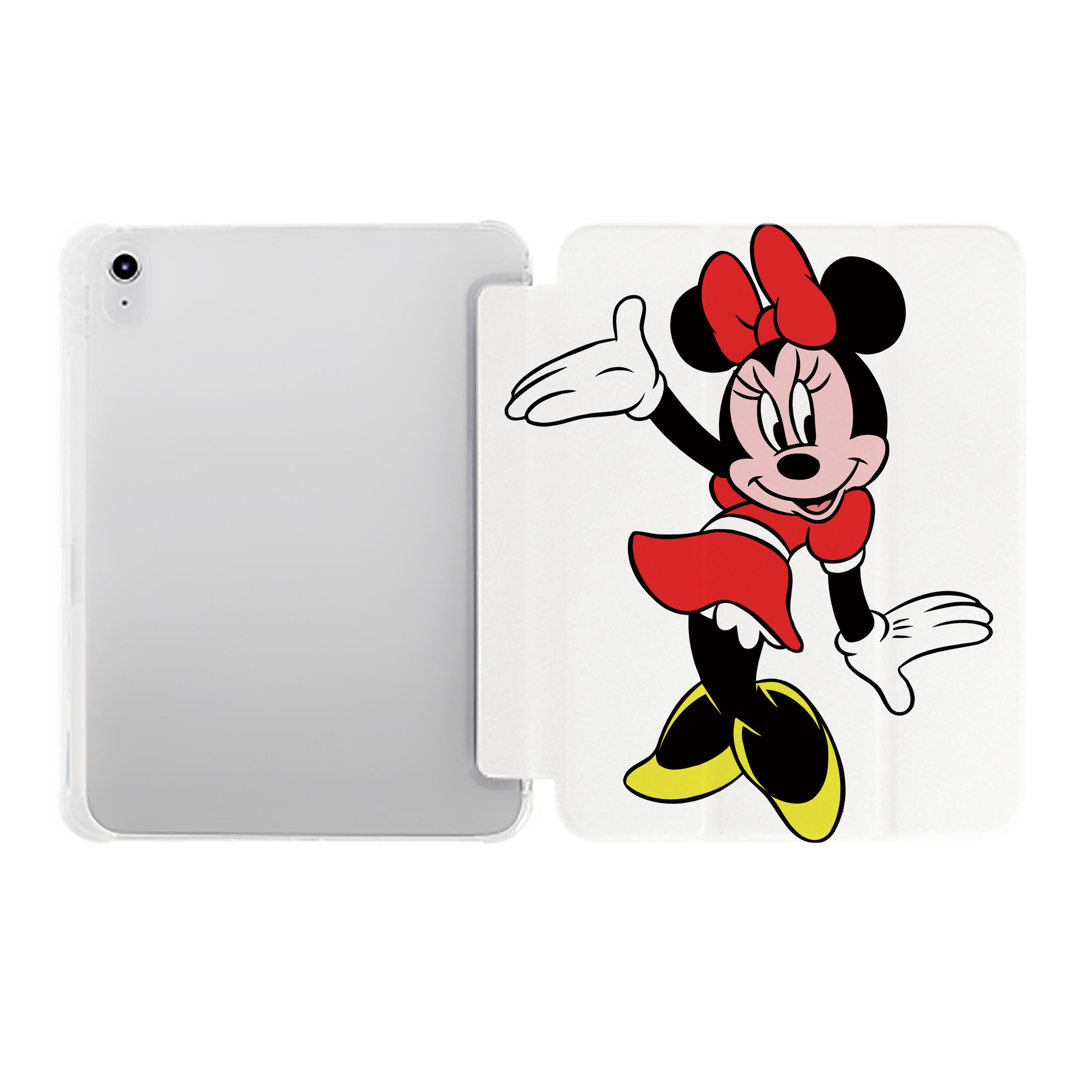 （画像用） ミッキーマウス Mickey Mouse IPad ケース ペン収納付き 三つ折りスタンド PUレザー×シリコン 対応機種9.5/10.5/10.9インチ